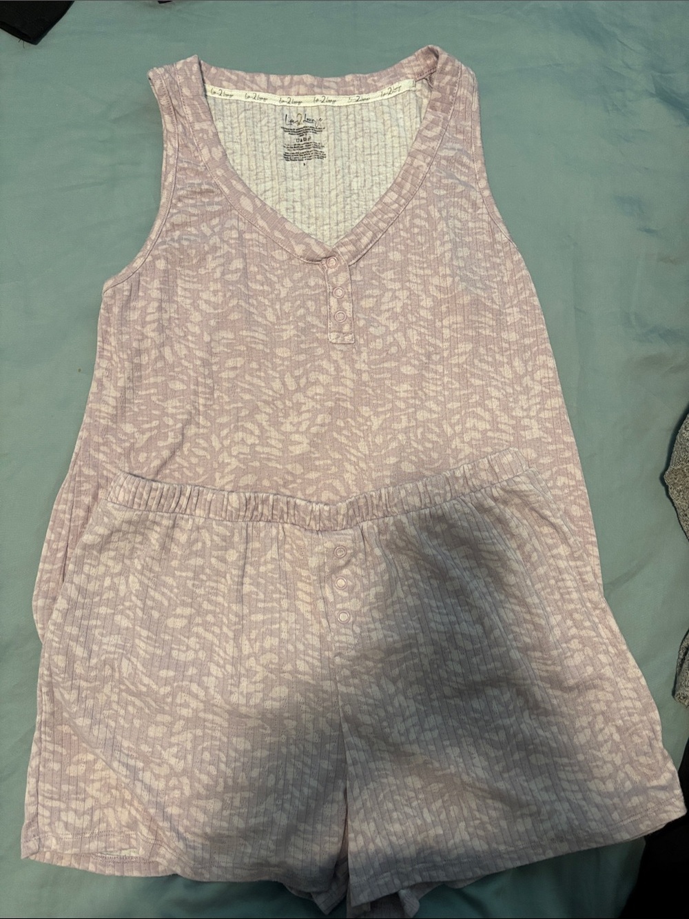 Cozy Light Lavender Printed Tank & Short Sleep Set